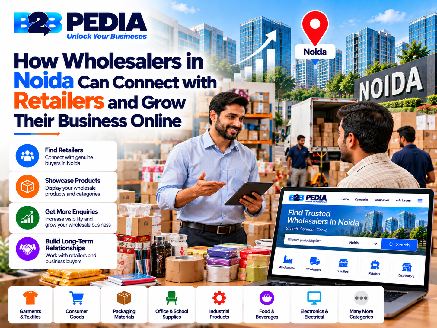 How Wholesalers in Noida Can Connect with Retailers and Grow Their Business Online
