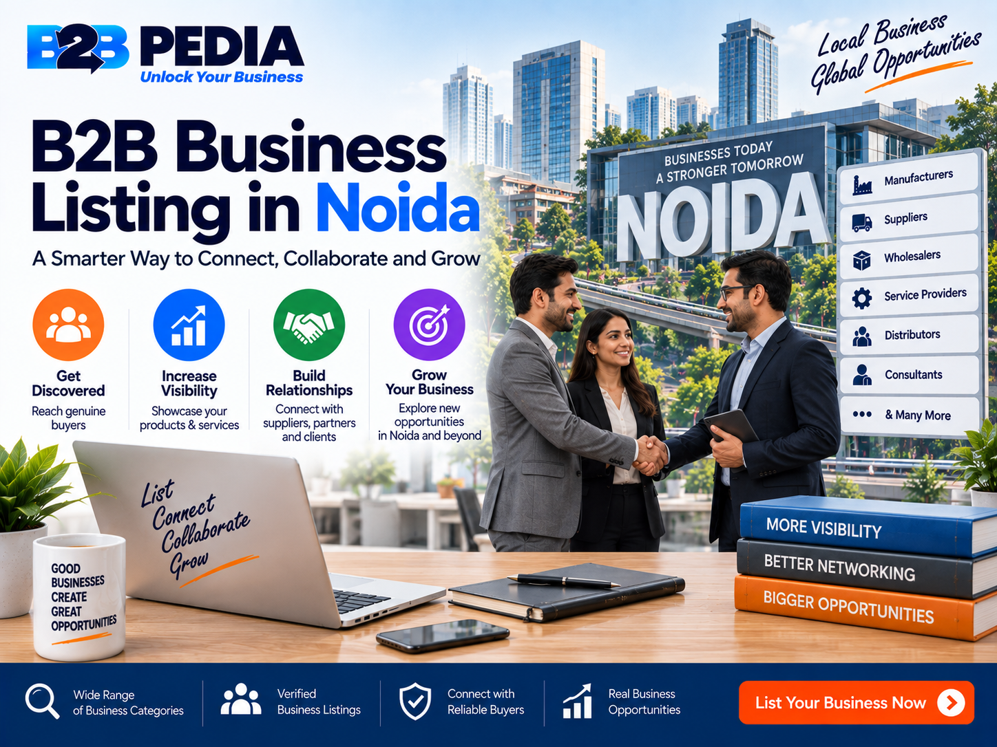 How B2B Business Listing in Noida Helps Small Businesses Find More Customers