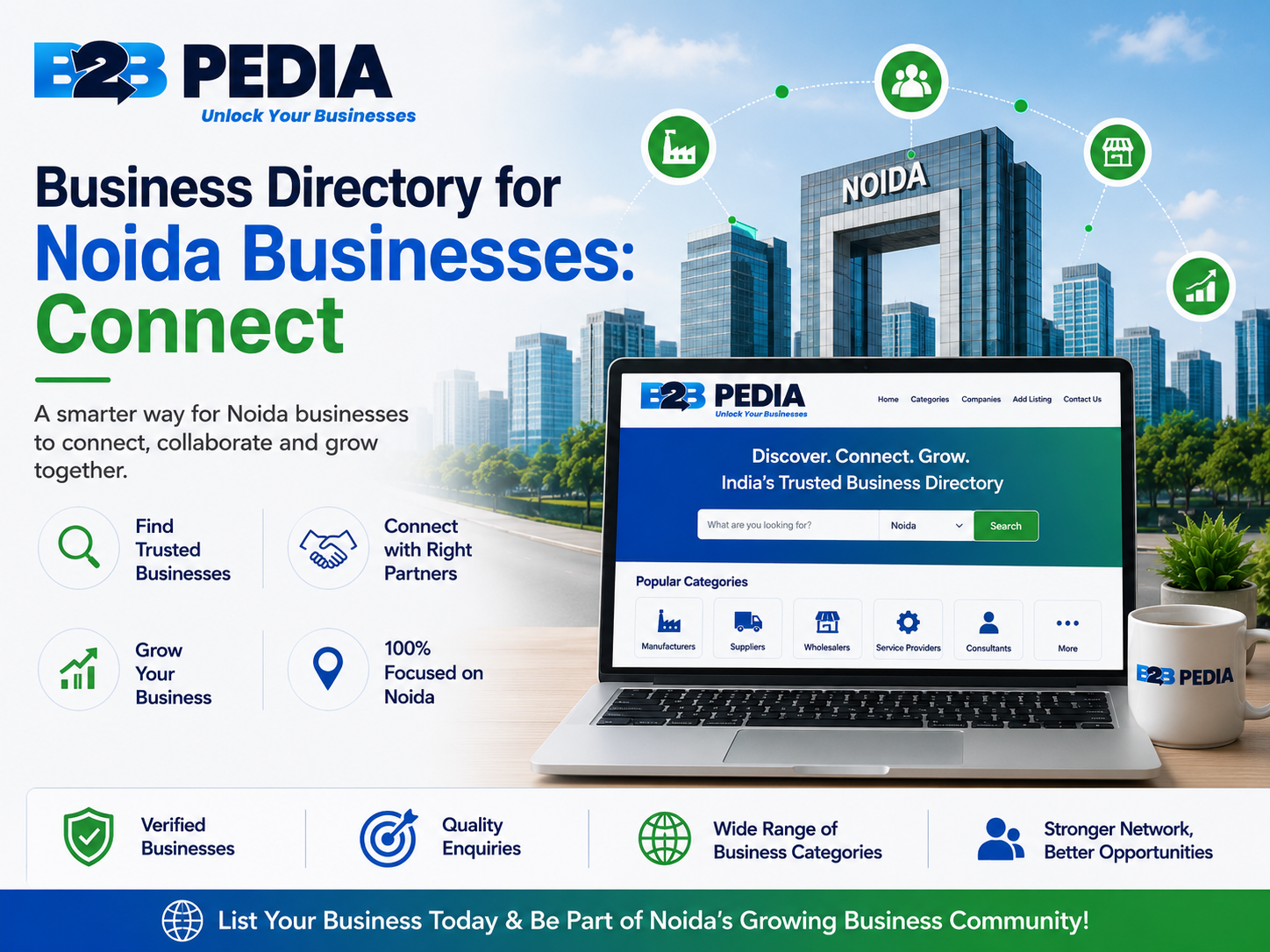 Business Directory for Noida Businesses: Connect Connect, Get Discovered and Grow Online