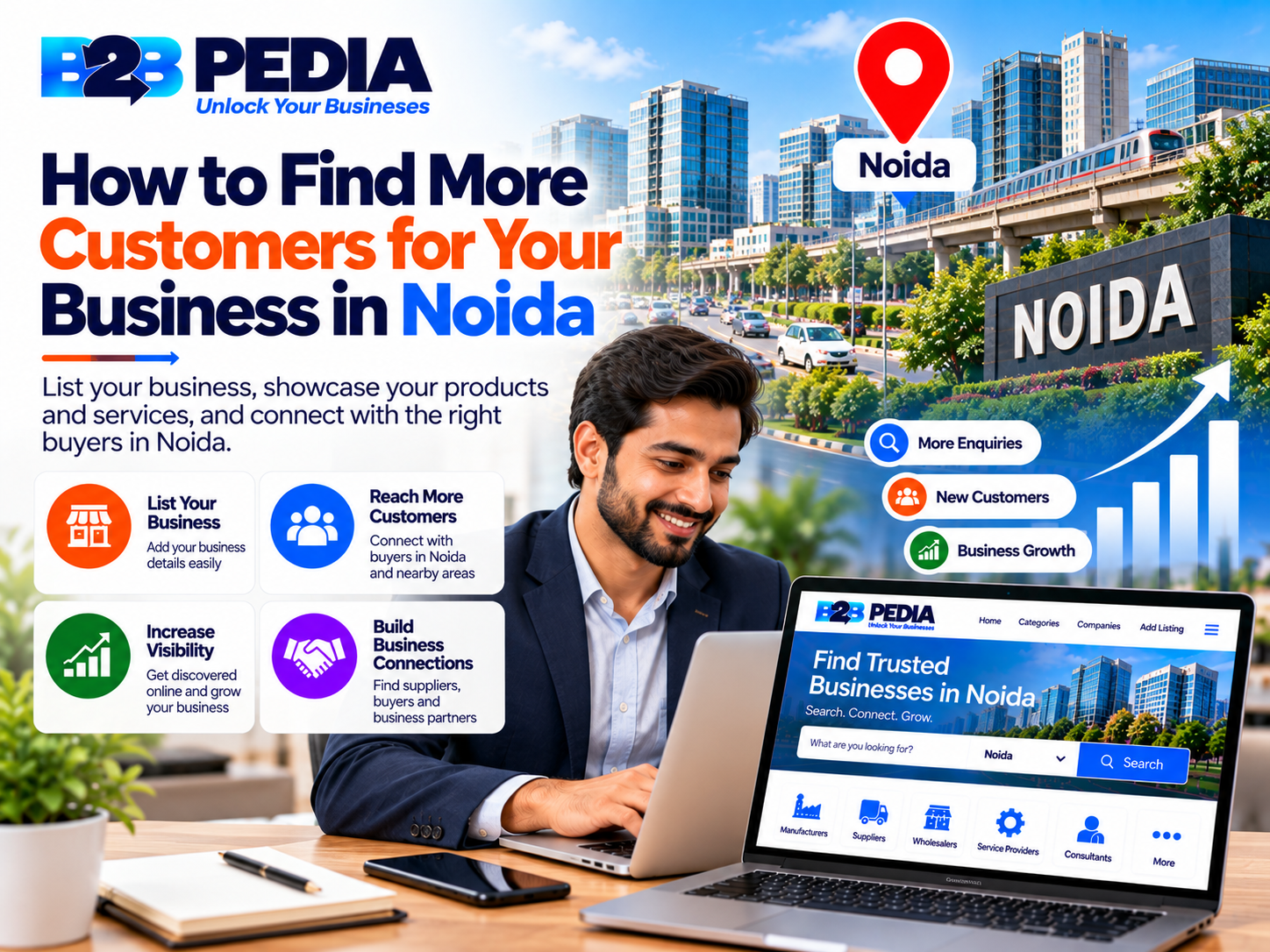 How to Find More Customers for Your Business in Noida Through Online Business Listings
