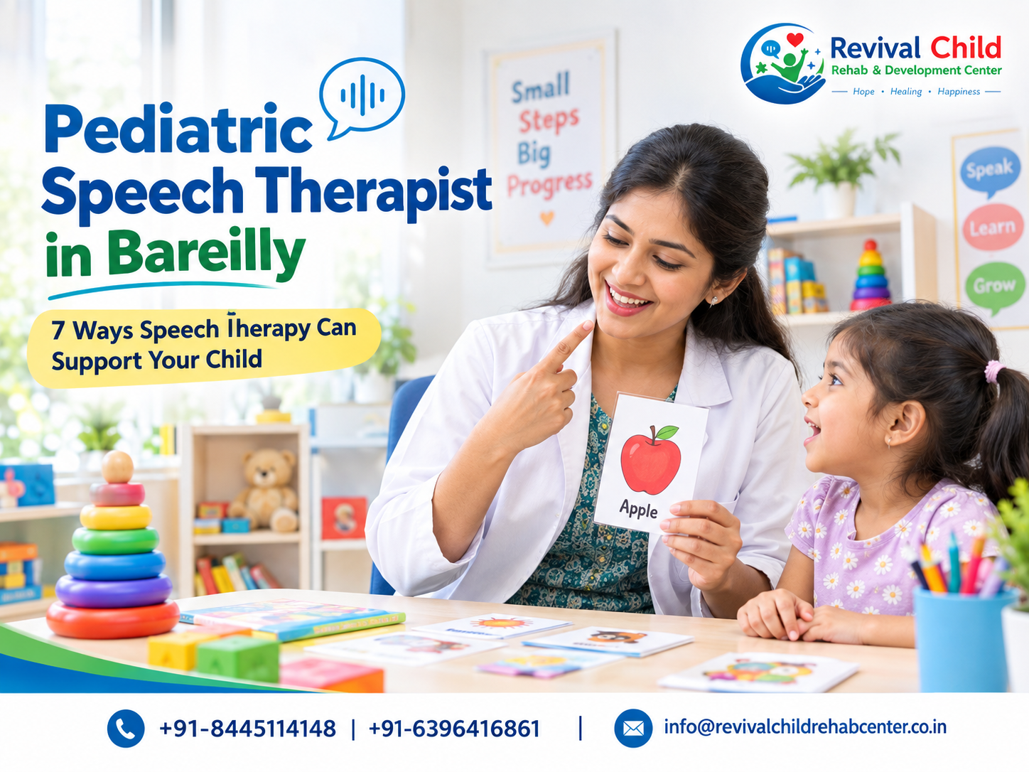 Pediatric Speech Therapist in Bareilly: 7 Ways Speech Therapy Can Support Your Child